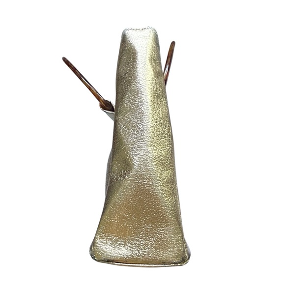 Vintage 1960s JR Florida Gold Tortoiseshell Handle Tote